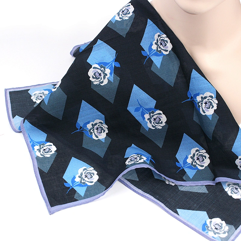 Customized Design Your Own Logo Printing Cotton Square Scarf Custom Cotton Bandana Polyester Bandana