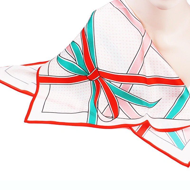 High Quality Custom Printed 100% Silk Square Scarf For Women