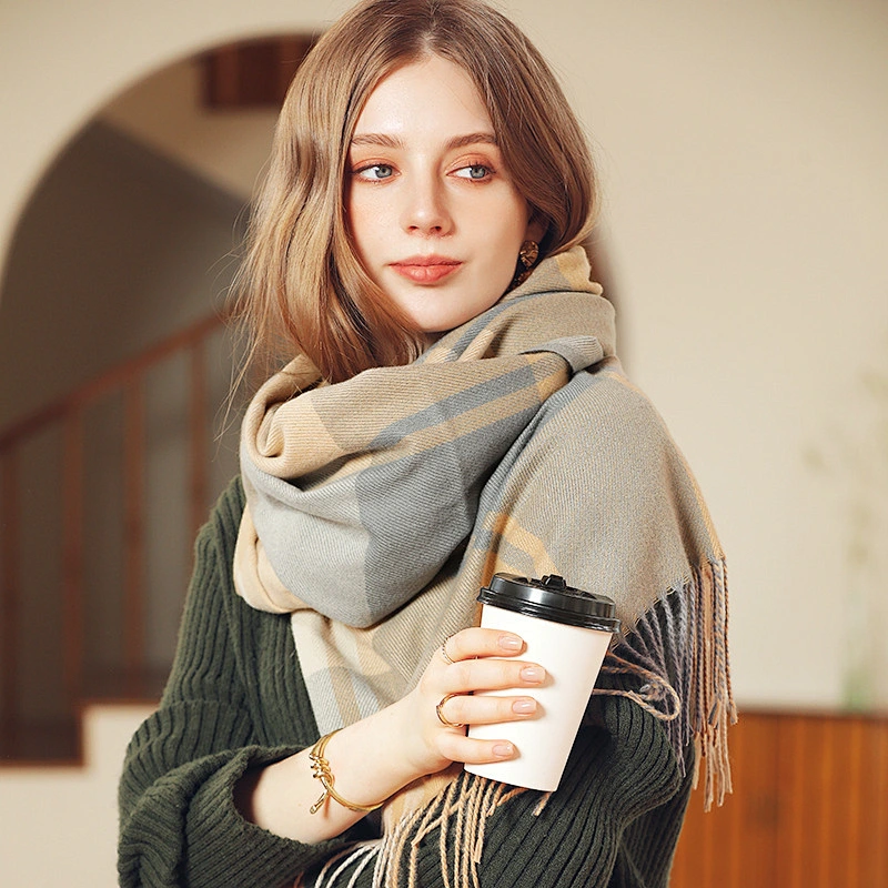 2022 New Design Cashmere Long Scarf Tassel Classic Scarves For Women
