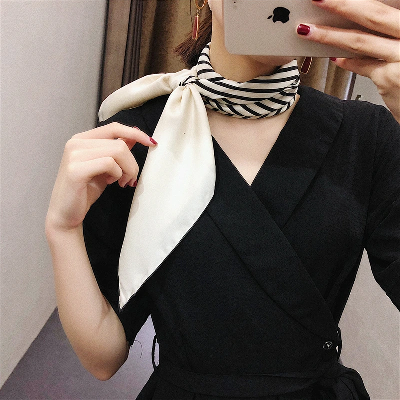 OEM Printed White Silk Scarves No Minimum Digital Print On Silk scarf Custom Design Silk Scarf For Women
