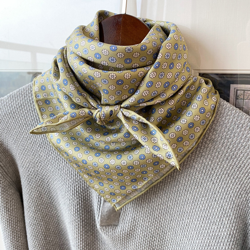 Wholesale Custom satin silk twill Scarf Silk Neck Scarf Women Men Printing Square Scarves