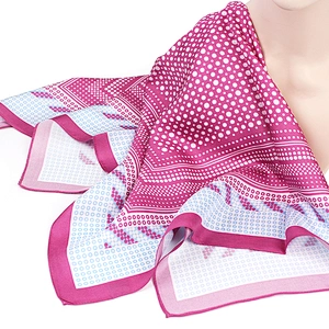 High Quality Custom Printed 100% Silk Square Scarf For Women