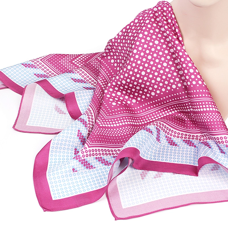 High Quality Custom Printed 100% Silk Square Scarf For Women