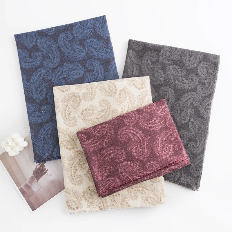 Wholesale winter scarves Imitation cashmere shawls women retro cashew flower ethnic scarves shawls