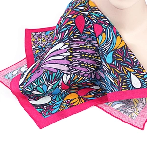 Customized Design Your Own Logo Printing Cotton Square Scarf Custom Cotton Bandana Polyester Bandana