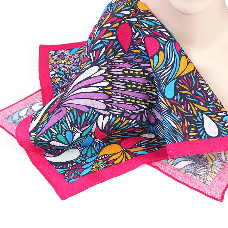 Customized Design Your Own Logo Printing Cotton Square Scarf Custom Cotton Bandana Polyester Bandana