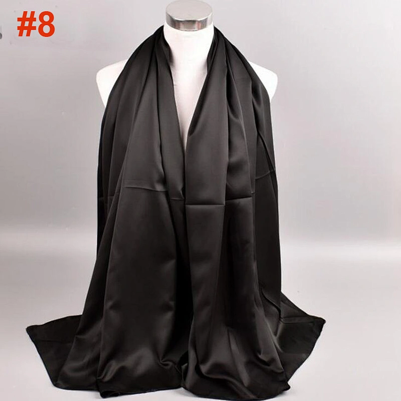 Silk Scarf Custom Printing Stylish Muslim Scarf Hijab Women Professional Foulard 100 soi Turkish Hijab Women