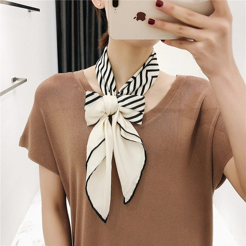 OEM Printed White Silk Scarves No Minimum Digital Print On Silk scarf Custom Design Silk Scarf For Women
