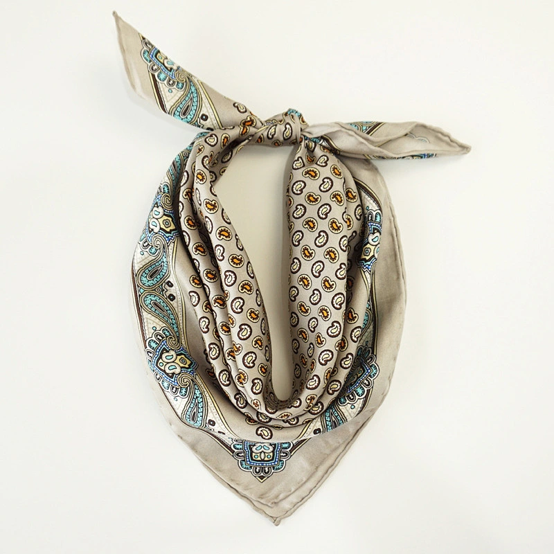 Silk Scarf Custom Printing Twill Designer Scarf Styles Silk Twill Scarf For Men