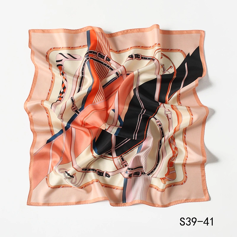Wholesale 100% silk twill scarf women printing square scarves
