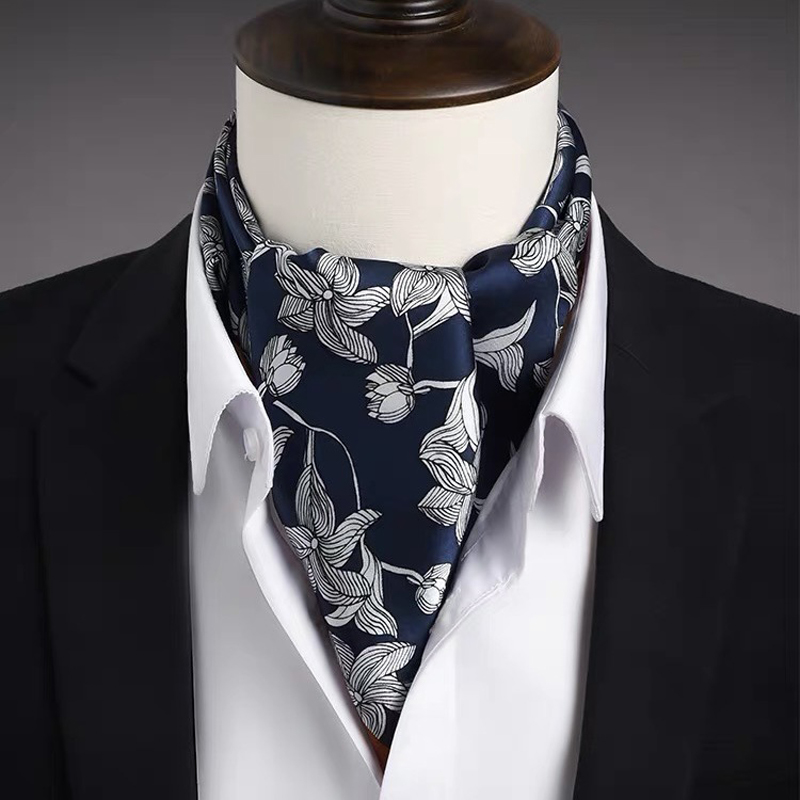 21inch  Luxury Square Silk Scarf Custom Printing Spring Summer Silk Neck Scarfs For Men