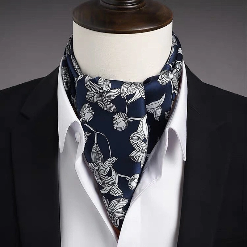 21inch  Luxury Square Silk Scarf Custom Printing Spring Summer Silk Neck Scarfs For Men
