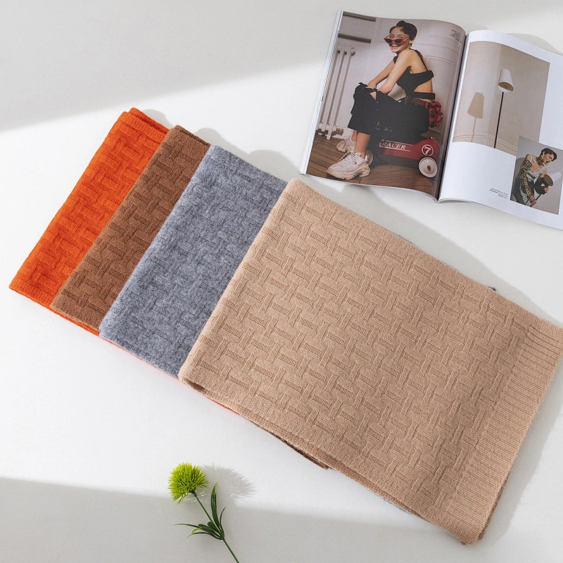Wholesale Winter warm soft wool knitted scarf for women