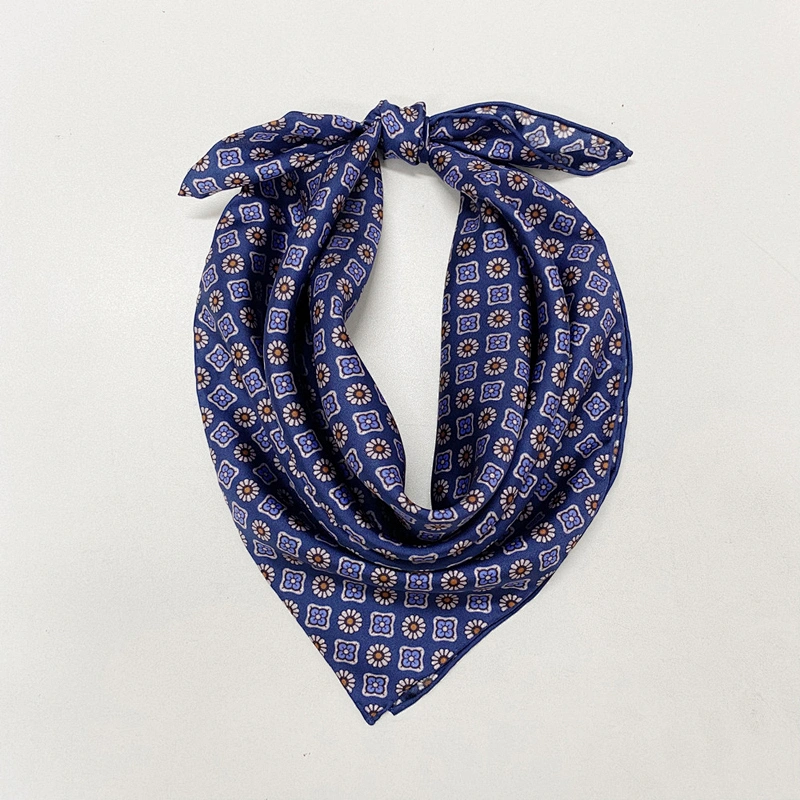 Custom Printing Designer Men Silk Scarves Style Printed Square Scarf