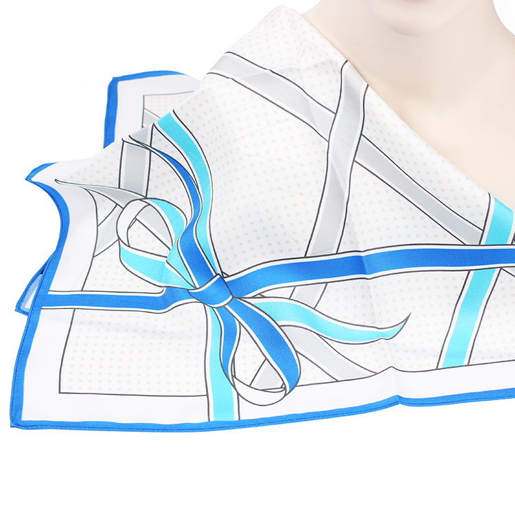 High Quality Custom Printed 100% Silk Square Scarf For Women