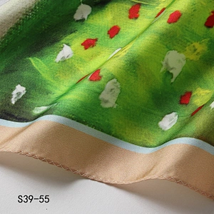 Wholesale Luxury Pure Silk Scarf square 14mm Twill Square Scarves For Women