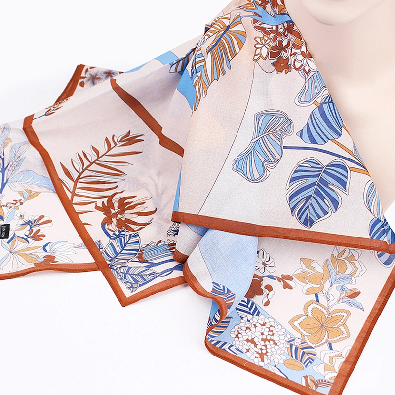 Customized Design Your Own Logo Printing Cotton Square Scarf Custom Cotton Bandana Polyester Bandana