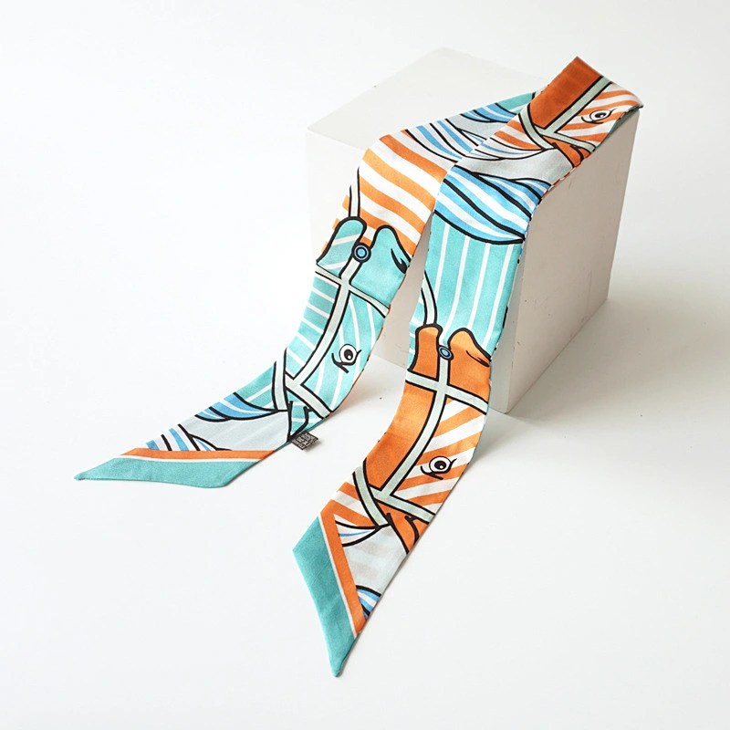 Silk bag twillies scarf skinny scarf for women handbag scarf custom print silk