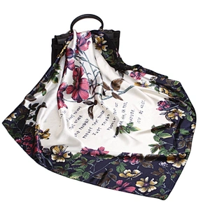 Wholesale Satin Silk hijab Professional Foulards en soie Paisley Scarf For Women Silk