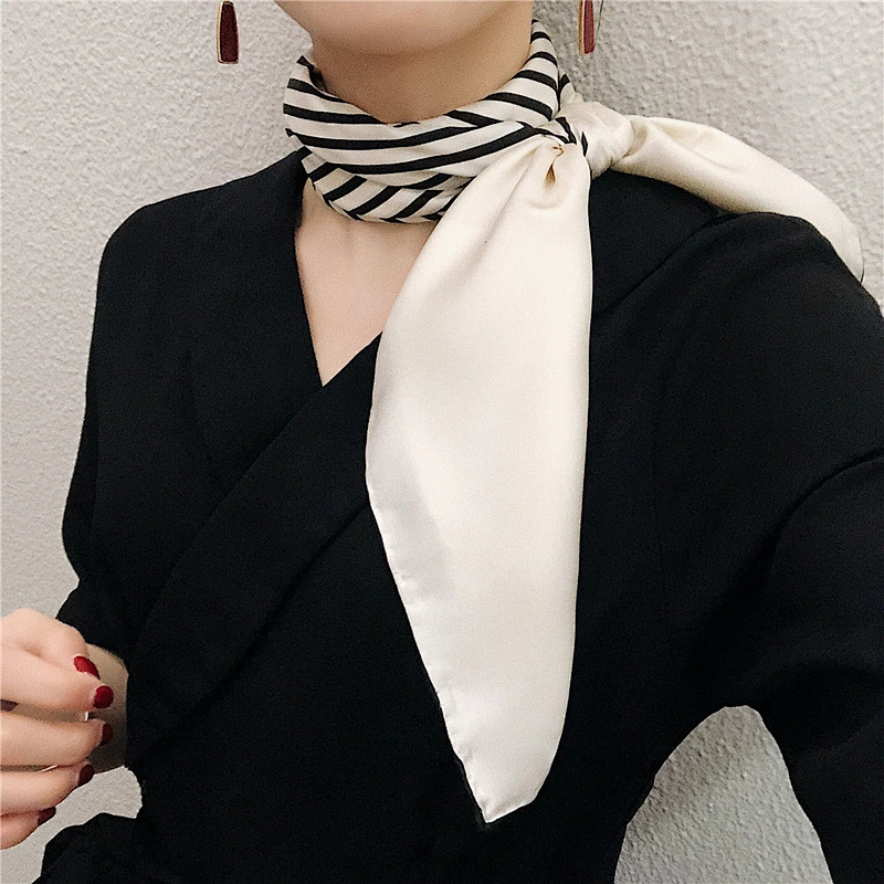 OEM Printed White Silk Scarves No Minimum Digital Print On Silk scarf Custom Design Silk Scarf For Women