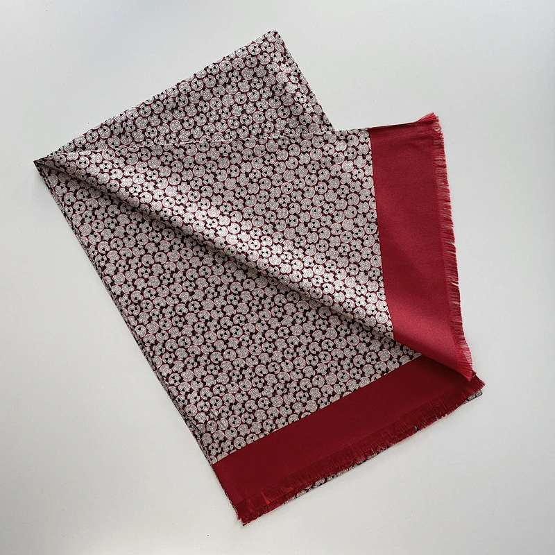 Pure Natural Silk Lowest MOQ Custom long size double Layer Digital Printing Silk Scarves 100% Silk Scarf For Men