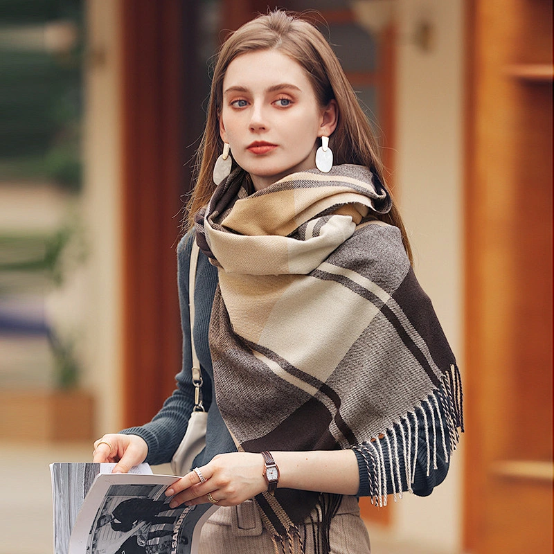 2022 New Design Cashmere Long Scarf Tassel Classic Scarves For Women