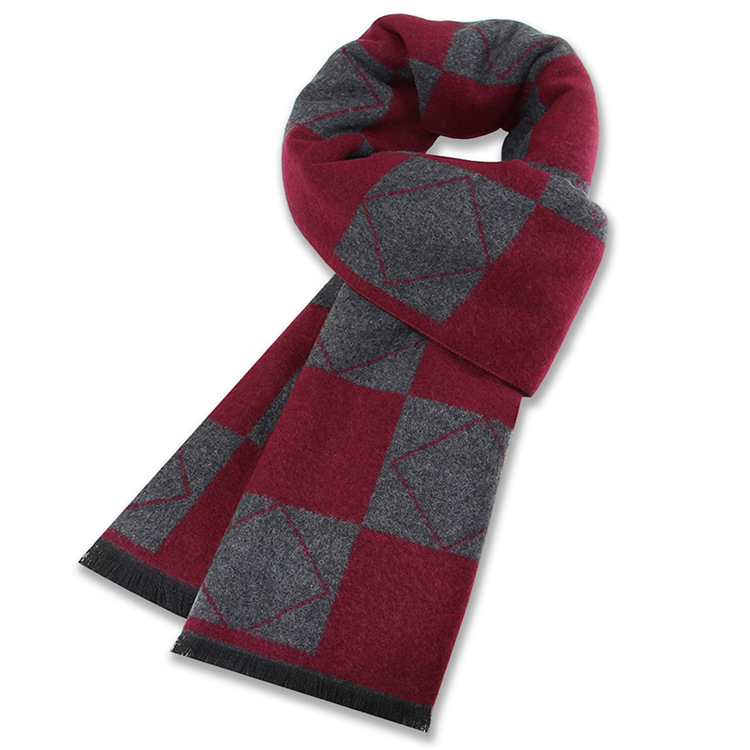 Wholesale New Fashion Wool Scarves And Acrylic Mens Brushed Winter Scarf