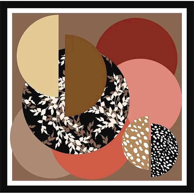 2022 New fashion large square 100% silk twill digital print scarf