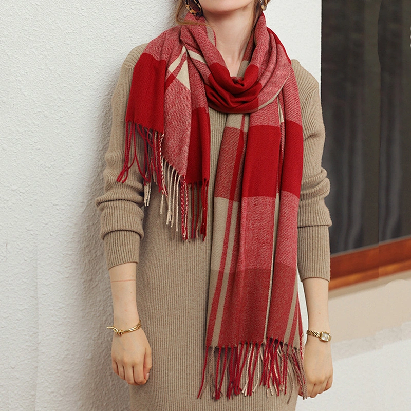 2022 New Design Cashmere Long Scarf Tassel Classic Scarves For Women