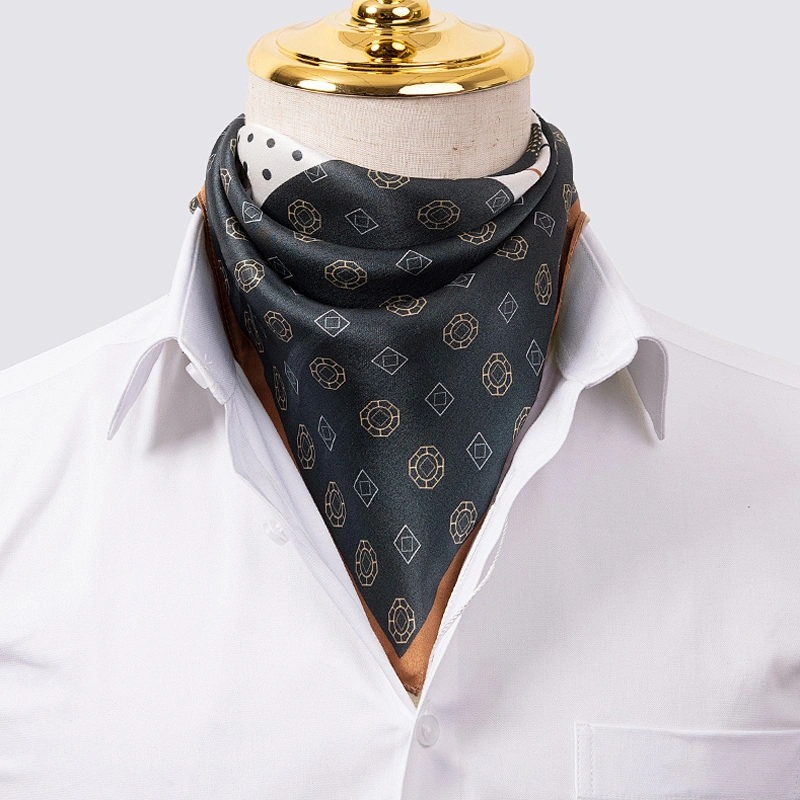 Wholesale Custom satin silk twill Scarf Silk Neck Scarf Women Men Printing Square Scarves