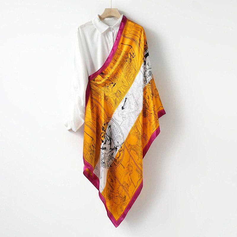 Spring Scarf Women's Luxury Design Scarf Silk Smooth Scarf Soft Muslim Headband Shawl Beach 70x180cm