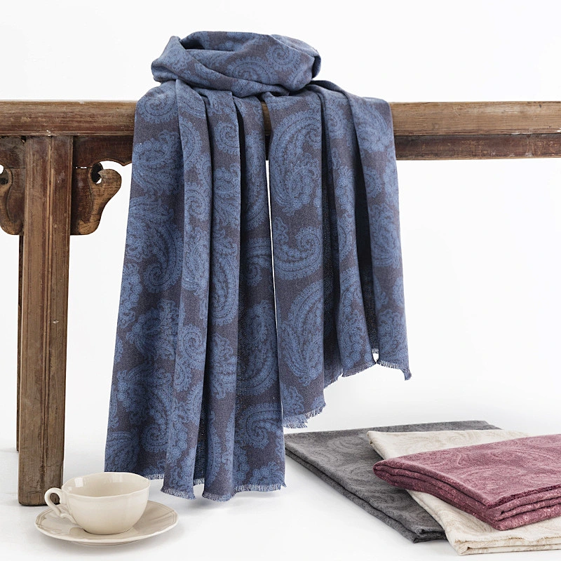 Wholesale winter scarves Imitation cashmere shawls women retro cashew flower ethnic scarves shawls