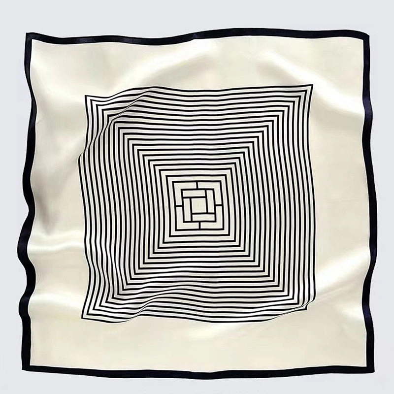 JASENSKY Silk Scarf Medium Square Satin Head Scarf For Women 26x26 inches