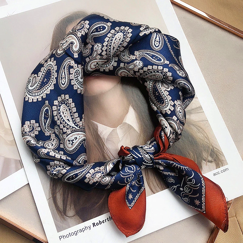 Designer Scarf Styles Silk Luxury Silk Scarf Custom Printing Spring Summer Silk Neck Scarfs For Women