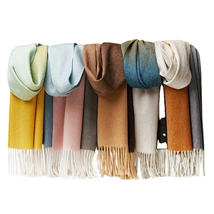 Wholesale Winter Warm Scarves Ladies Women Wool Custom Logo Winter Soft Shawl 100% Wool Scarf