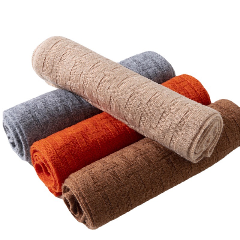 Wholesale Winter warm soft wool knitted scarf for women
