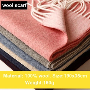 Custom Pure Wool Scarf Scarves And Shawls Custom long wool Scarf