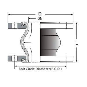 Single Sphere Flange Type Rubber Expansion Joint