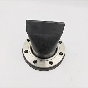 Flanged rubber duckbill check valve