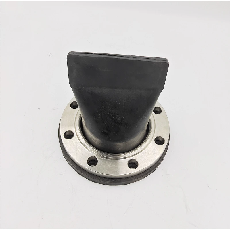 Flanged rubber duckbill check valve