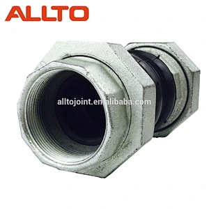 Union threaded rubber expansion joint