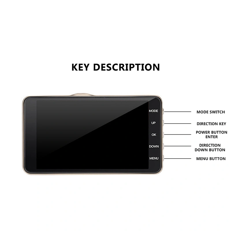4.0インチFHD 1080PデュアルレンズCAR DVR