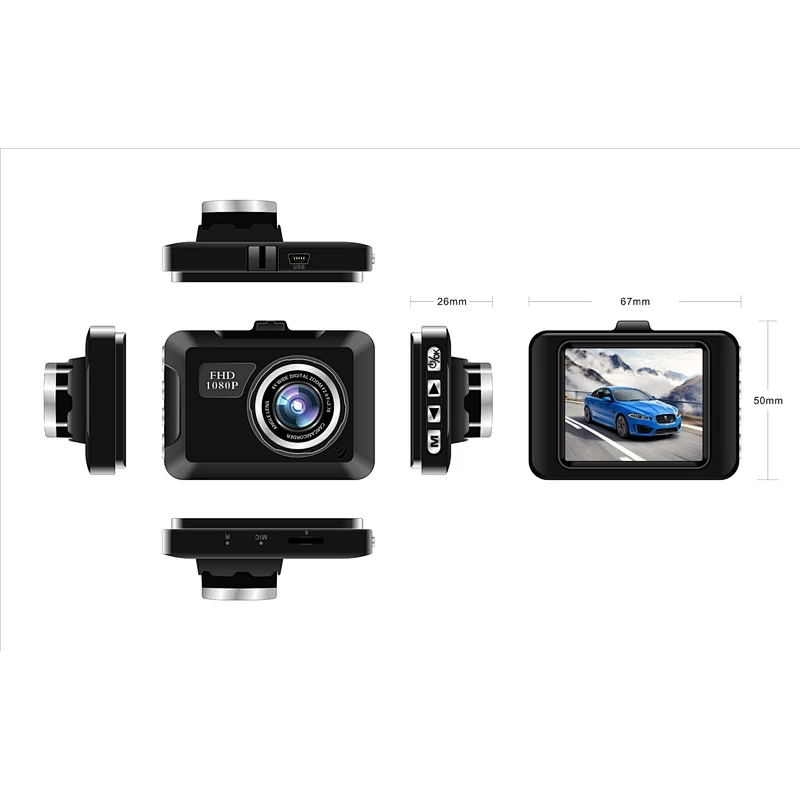 FHD 1080P 1.6 inch car camera