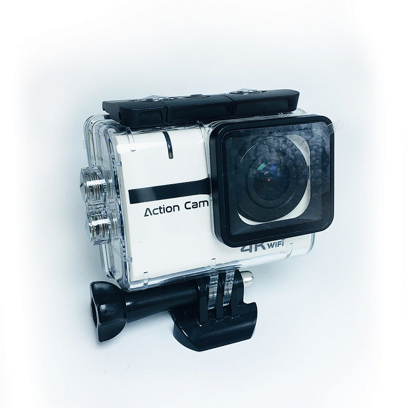 Real 4K action camera with fisheye lens