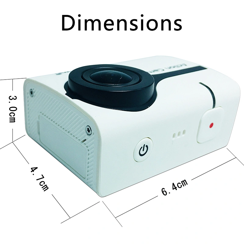 Real 4K action camera with fisheye lens