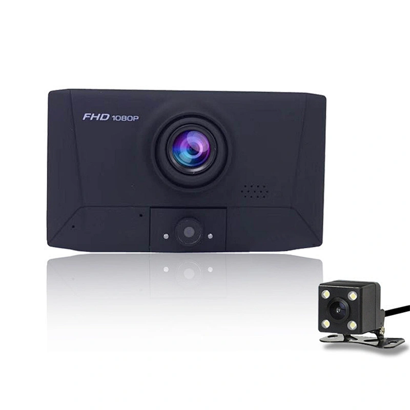 Three lens 4.0 inch FHD 1080P dash camera with IPS display