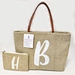 jute tote bags with leather handles wholesale