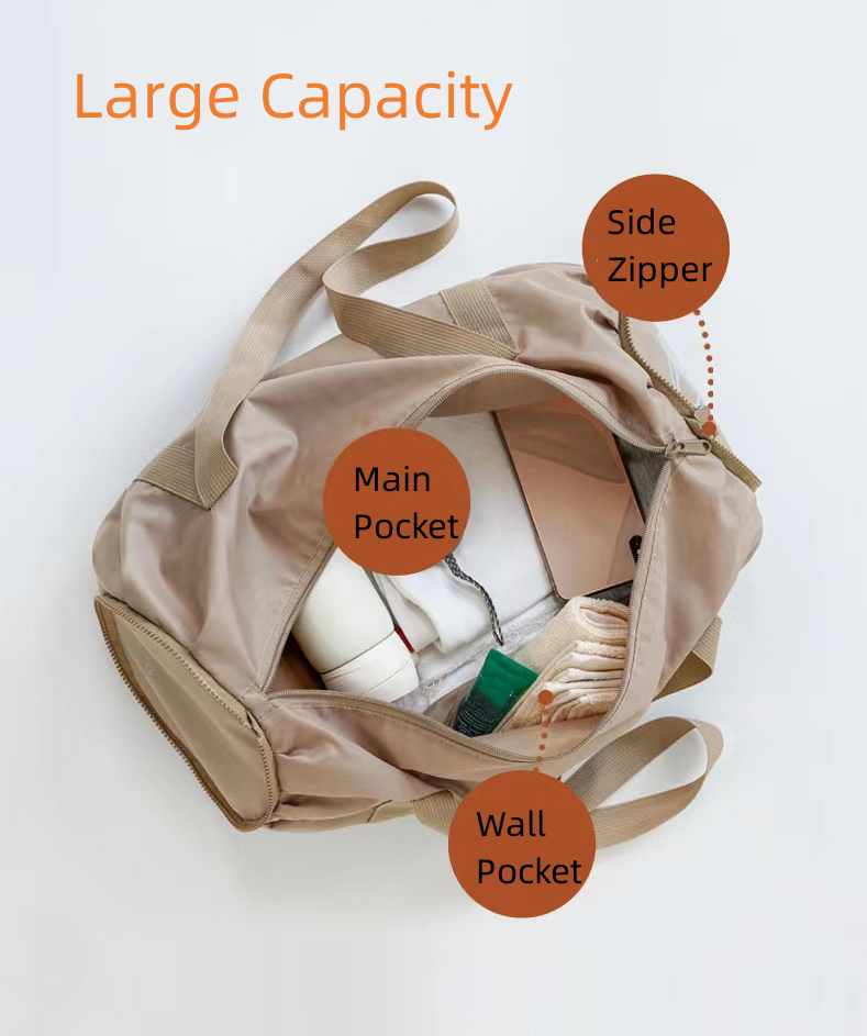 The best folding travel bag for women that is foldable and multipurpose for travel, shopping, luggage, sports, hiking, camping, and as a beach bag.
