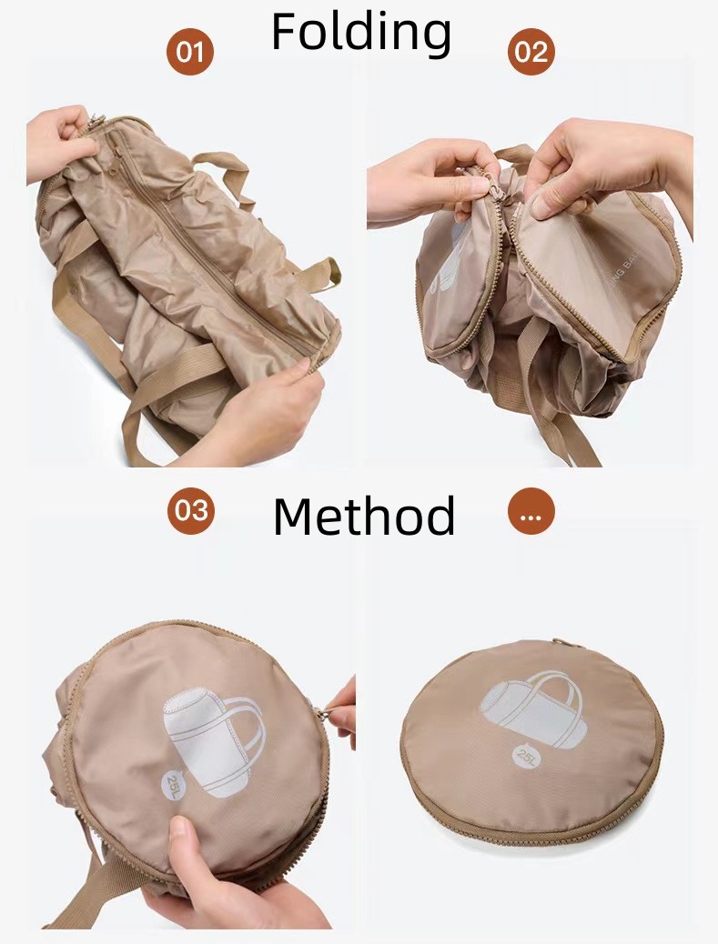 The best folding travel bag for women that is foldable and multipurpose for travel, shopping, luggage, sports, hiking, camping, and as a beach bag.