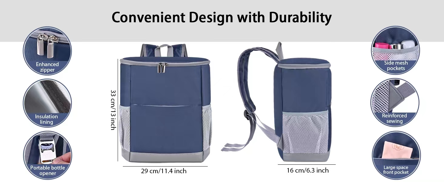 Explore the unique design features of backpack with cooler compartment, their versatile uses, and how XINHUI offers customizable options.